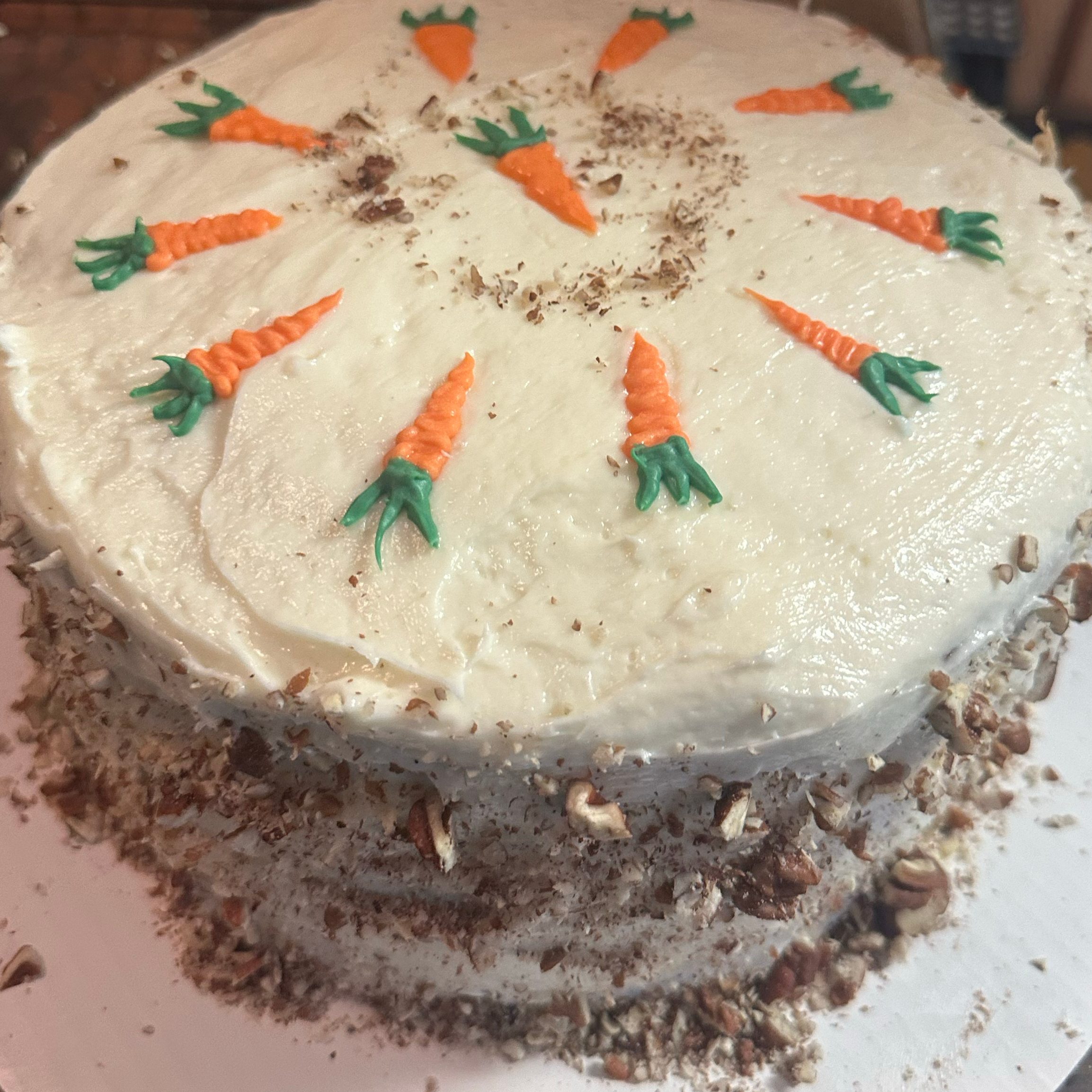 Homemade Carrot Cake Slice.