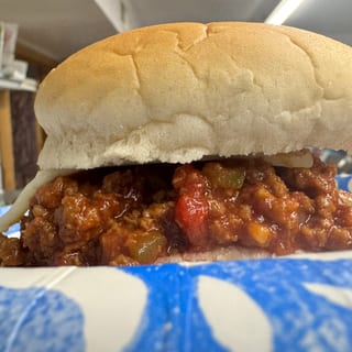 Back Porch Sloppy Joe with fries